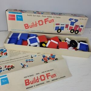 Tupperware BUILD-O-FUN Toys Vintage Building Blocks 1965